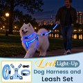 🐾✨ LED-oplyst hundesele og line-sæt