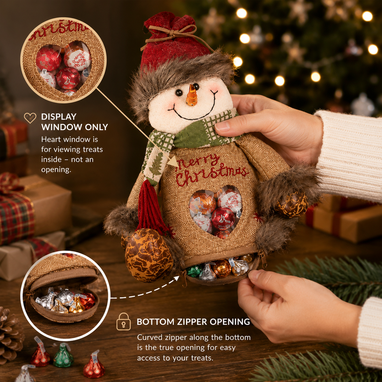 🎅 Julegaveposer med lynlås – perfekt til små gaver 🎁