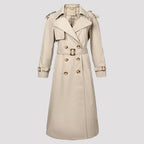 🧥 Klassisk dobbeltradet trenchcoat til kvinder ✨