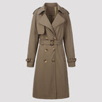 🧥 Klassisk dobbeltradet trenchcoat til kvinder ✨
