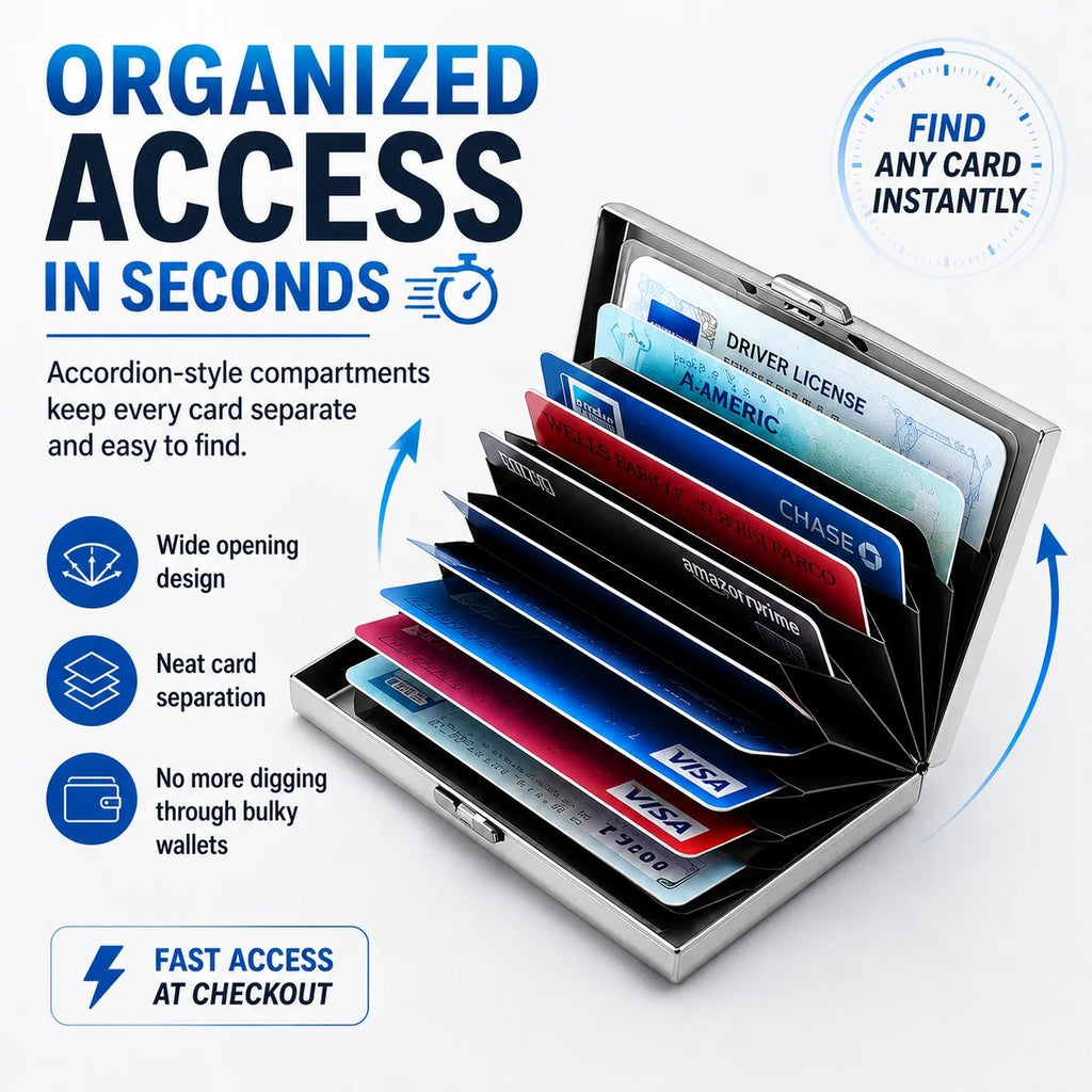 🔒 RFID-blokerende metalkortholder 💳✨