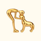 🖼️ Scandinavisch beeldje van mens en hond