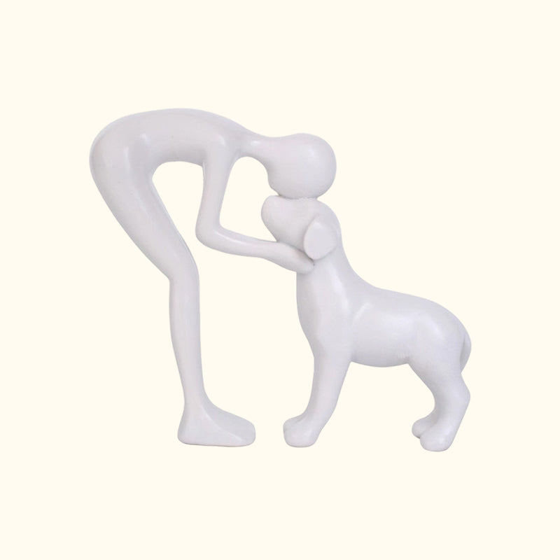 🖼️ Scandinavisch beeldje van mens en hond