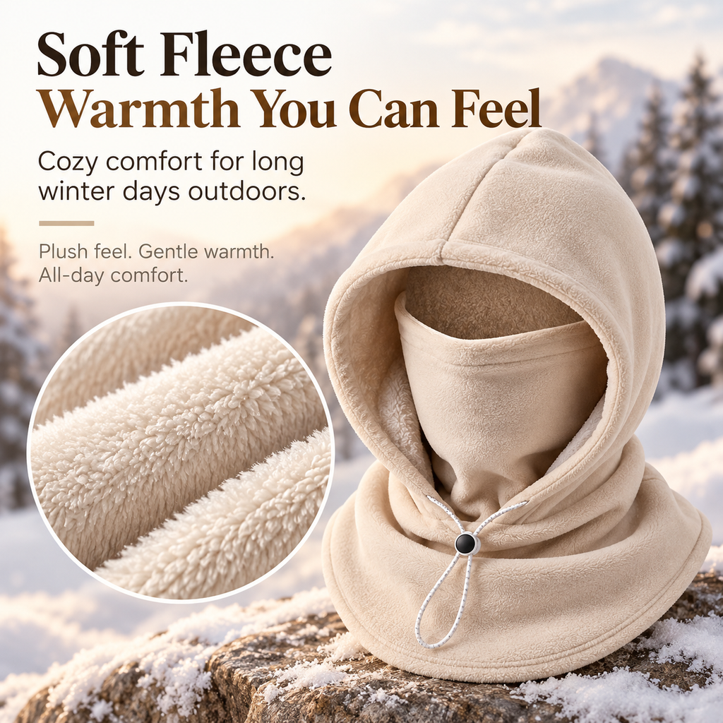 🥶 Fleece-balaclava – fuld beskyttelse af ansigt & hals til vinterens udendørs eventyr