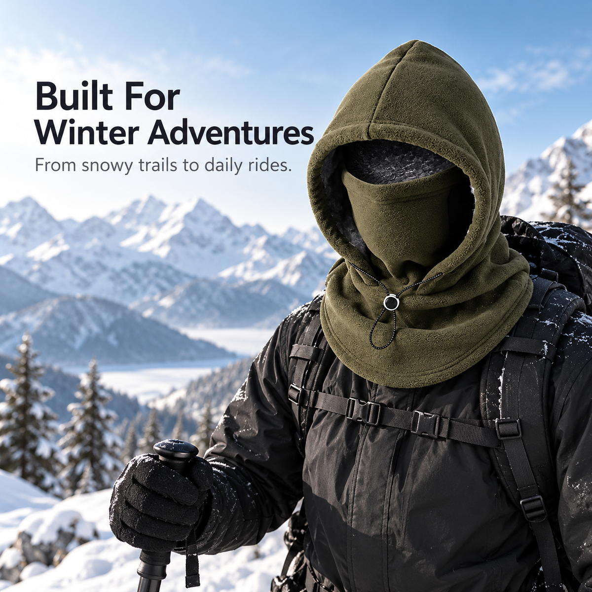 🥶 Fleece-balaclava – fuld beskyttelse af ansigt & hals til vinterens udendørs eventyr