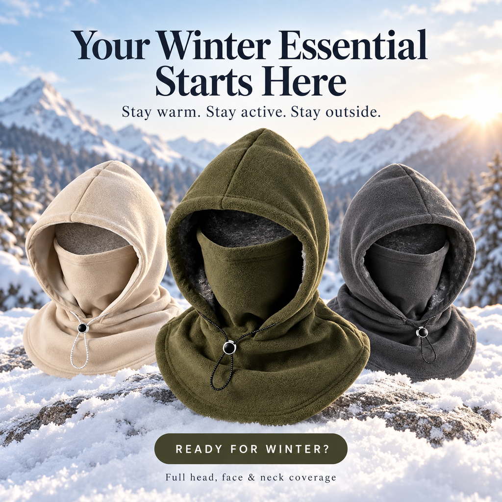 🥶 Fleece-balaclava – fuld beskyttelse af ansigt & hals til vinterens udendørs eventyr
