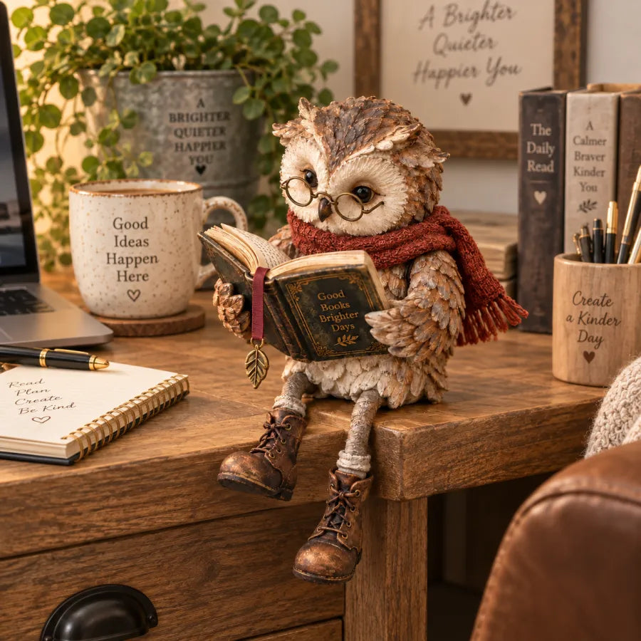 🦉 Læsende ugle-figur
