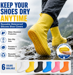 Stop Natte Sneakers! Kraftige regnoversko — anti-slip & foldbare i din tas 🌧️