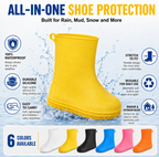 Stop Natte Sneakers! Kraftige regnoversko — anti-slip & foldbare i din tas 🌧️