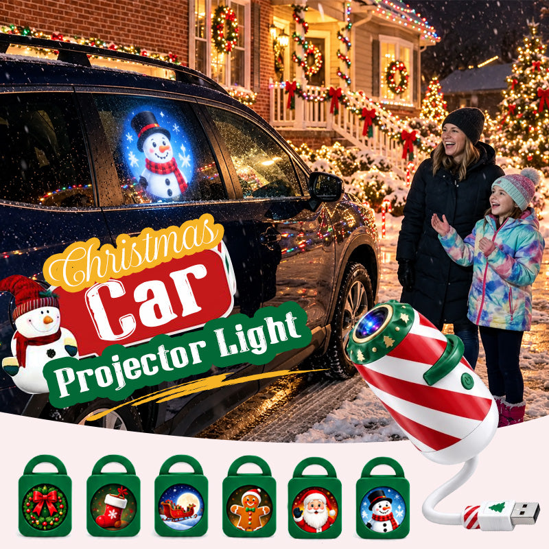 🎄🚗 Merry Ride julebil-projektørlys ✨