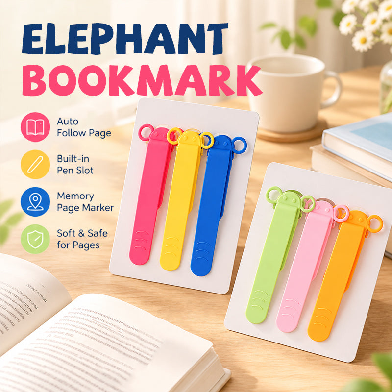 📚 Elefant-bogmærkeklip