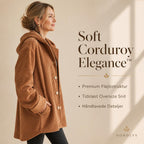 🧥 Årets Eksklusive Fløjlsjakke 2026 🍂 – Luksuriøs Corduroy Overshirt Med Hætte ✨