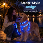🐾✨ LED-oplyst hundesele og line-sæt