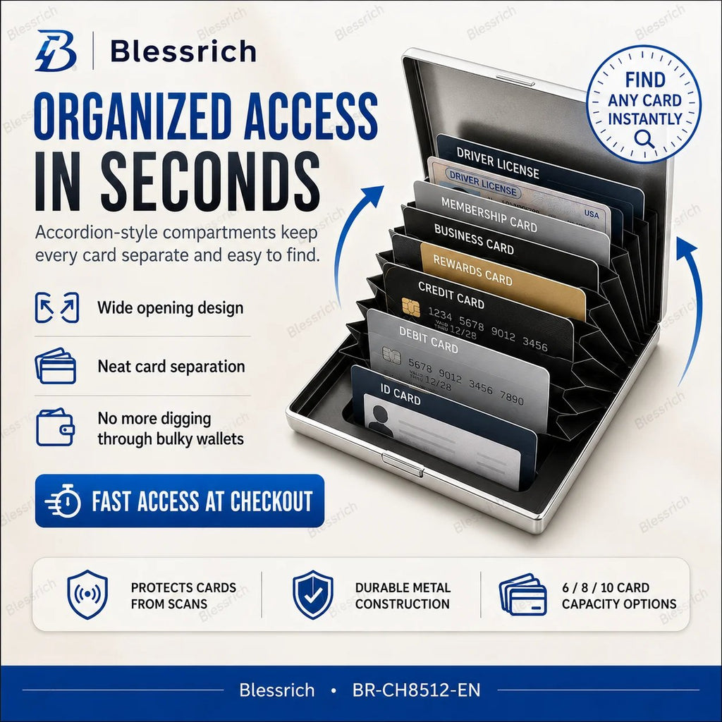 🔒 RFID-blokerende metalkortholder 💳✨