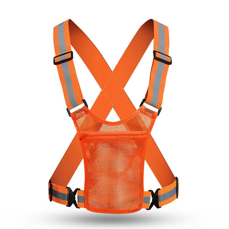 🦺 Refleksvest med høj synlighed – justerbar til løb & arbejde 🏃‍♂️🔧