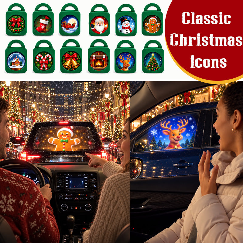 🎄🚗 Merry Ride julebil-projektørlys ✨