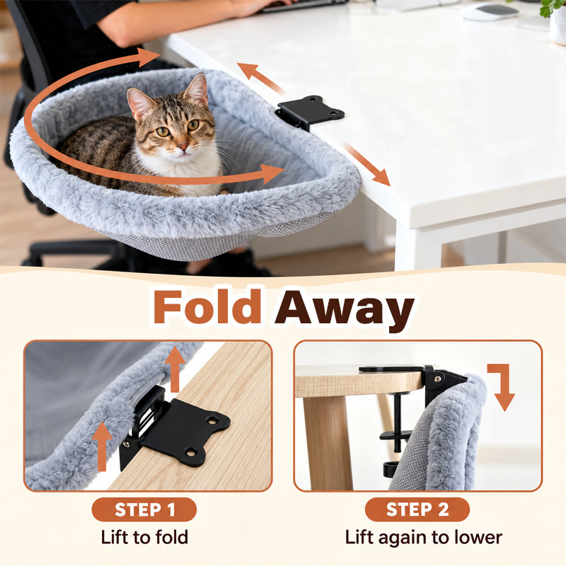 🐱💤 Foldbar kattehængekøje til skrivebordet 🛏️✨