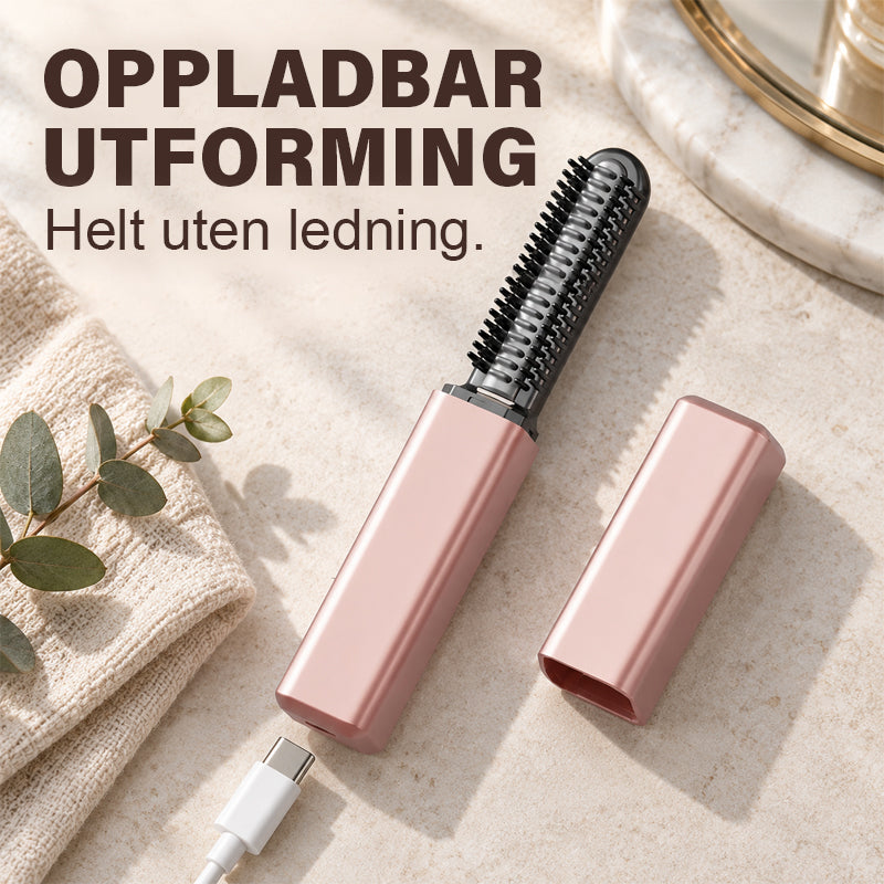 💇‍♀️✨ Mini bærbar elektrisk curlingtång til pandehår ⚡💖