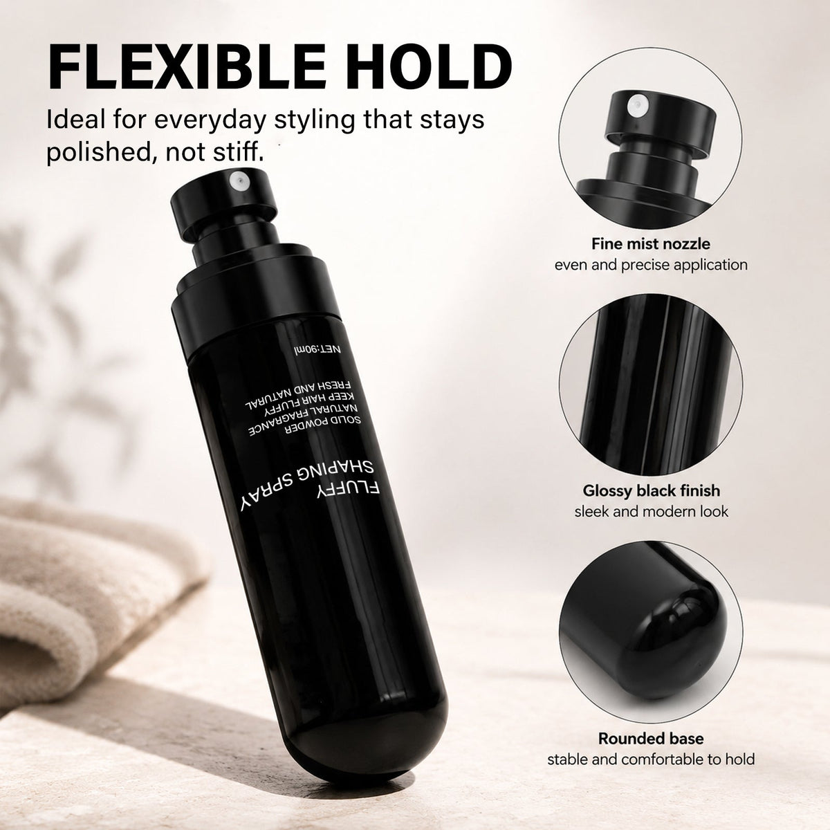 💇‍♀️✨ Fluffy Base Spray 90 ml – fluffy styling spray 🌬️💖