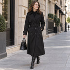 🧥 Klassisk dobbeltradet trenchcoat til kvinder ✨