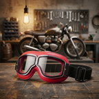 🕶️OTG vintage motorcykelbriller  – passer over briller, anti-slip rem & UV400