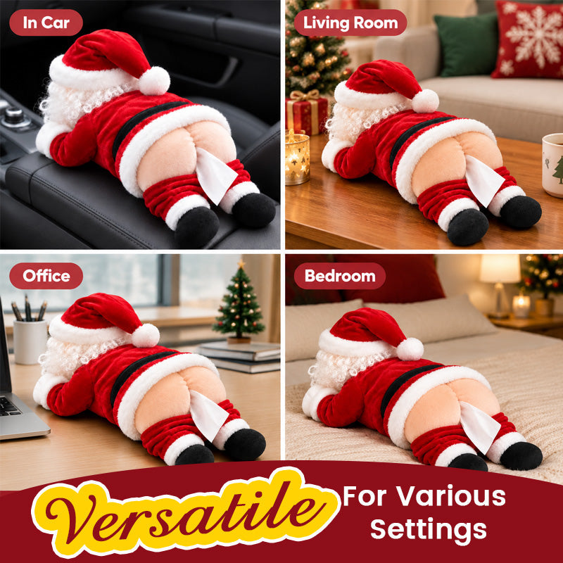 🎅😂 Sjov julemandsnumse-vævsæskedæksel 🧻🍑