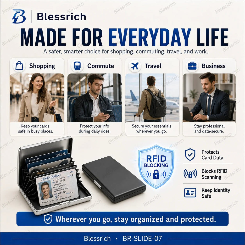 🔒 RFID-blokerende metalkortholder 💳✨
