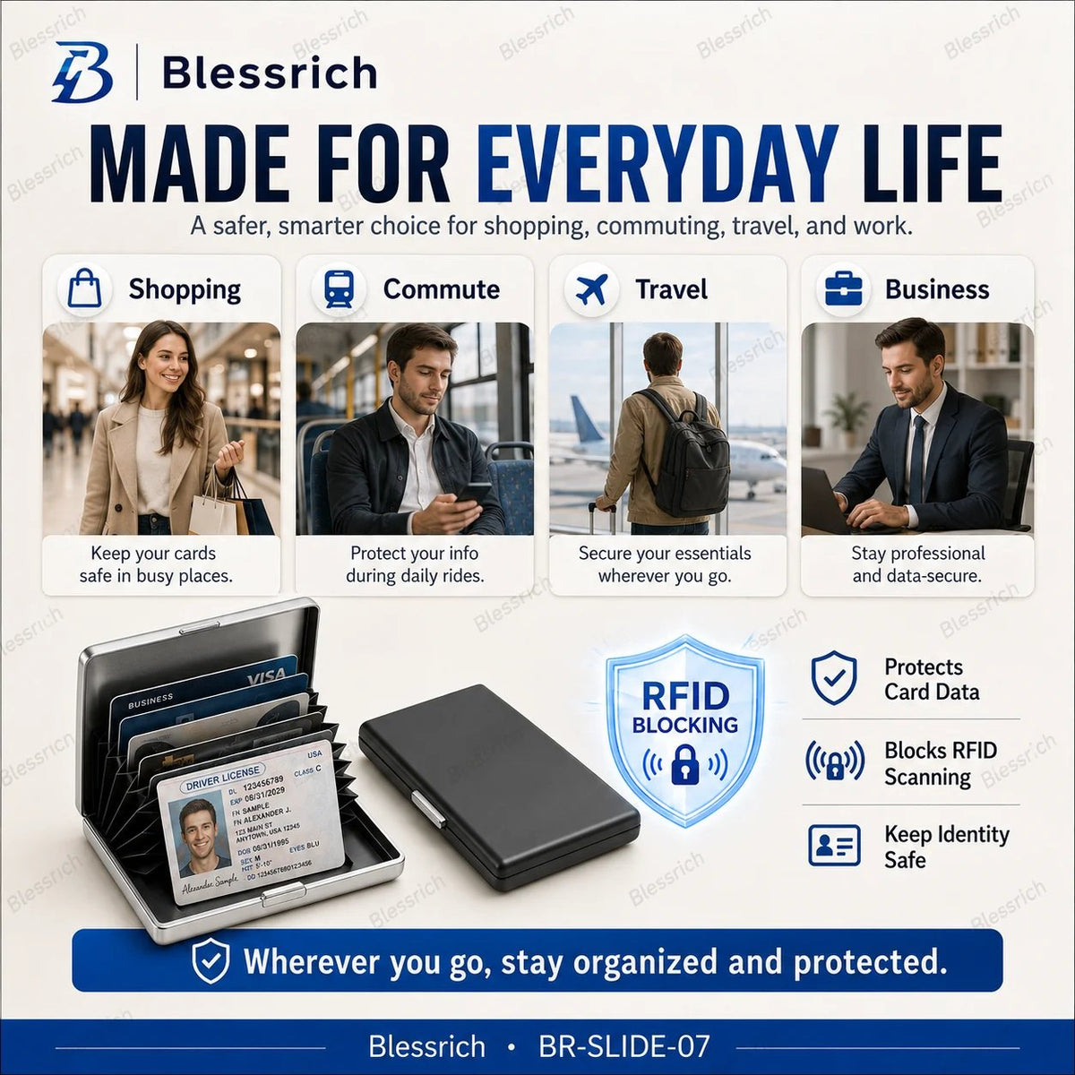🔒 RFID-blokerende metalkortholder 💳✨