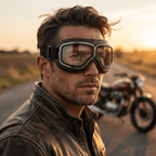 🕶️OTG vintage motorcykelbriller  – passer over briller, anti-slip rem & UV400