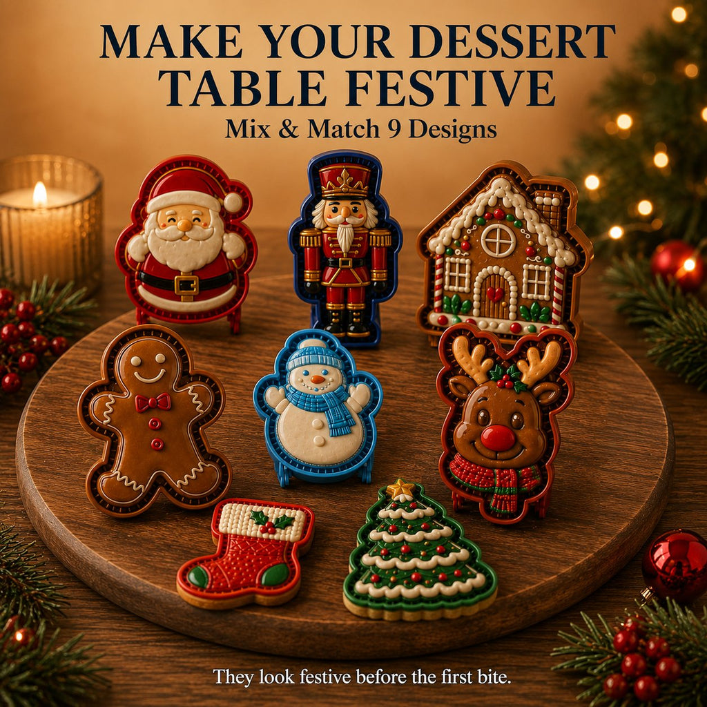 🎄 Juleminitærteforme – 8 designs 🎁