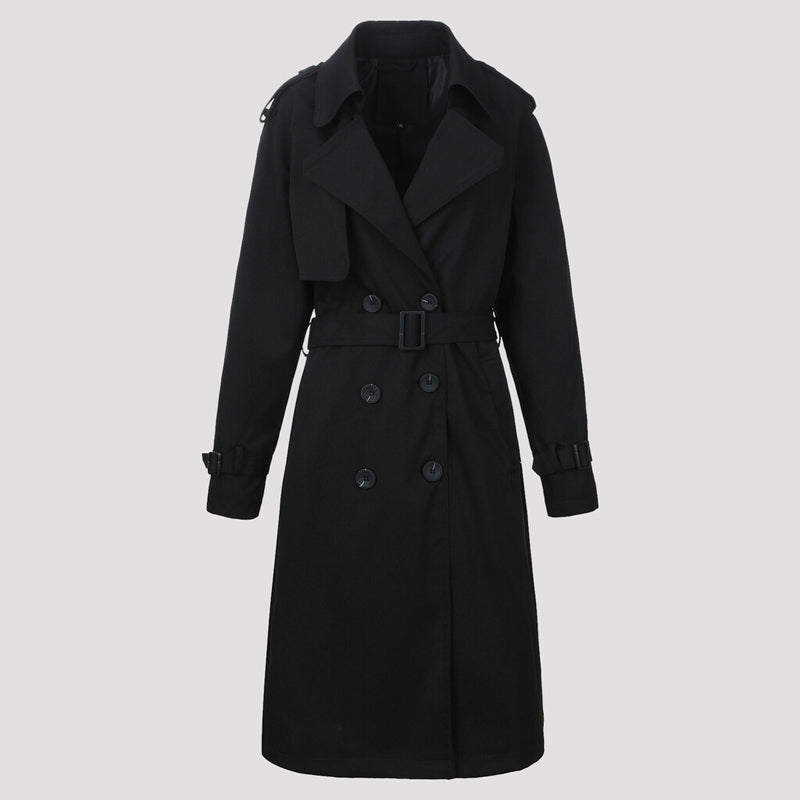 🧥 Klassisk dobbeltradet trenchcoat til kvinder ✨