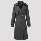 🧥 Klassisk dobbeltradet trenchcoat til kvinder ✨