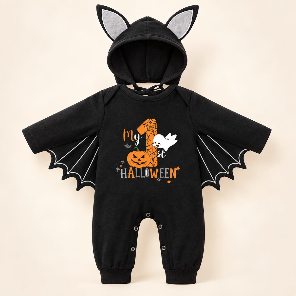 Kreativ baby-flagermusonesie