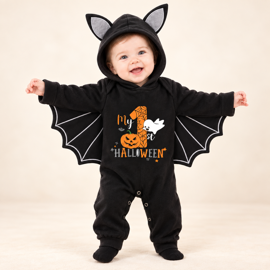 Kreativ baby-flagermusonesie