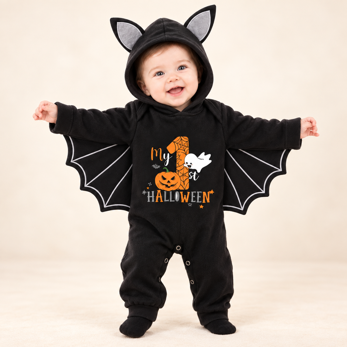 Kreativ baby-flagermusonesie
