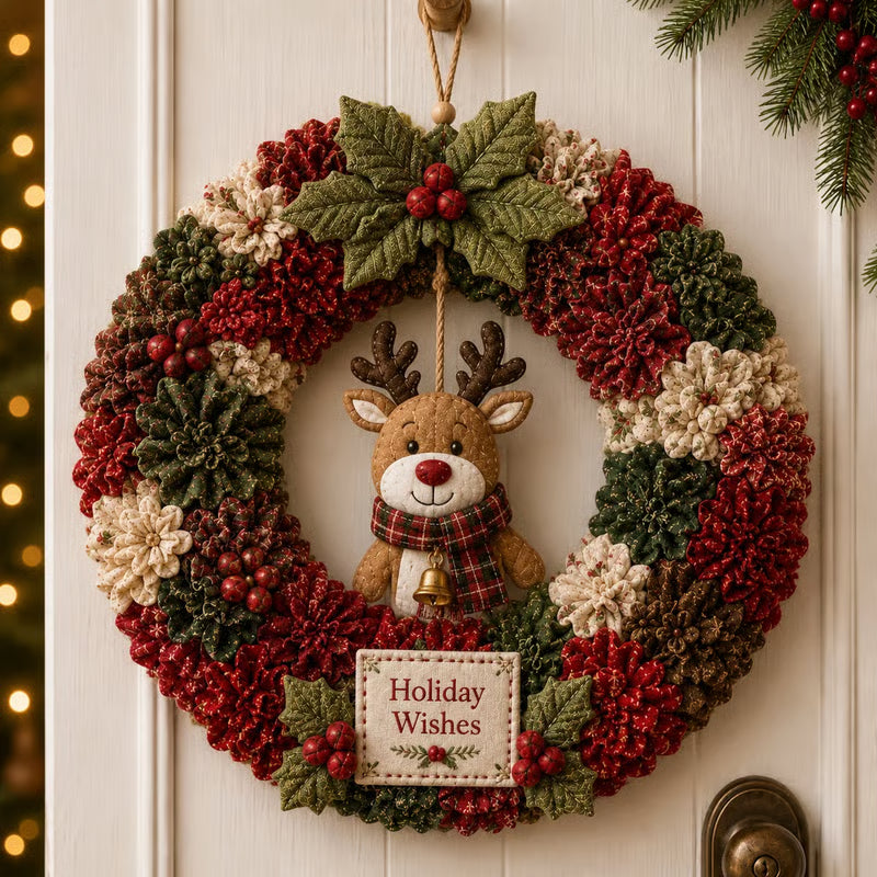🎄 DIY-sæt til 3D-stofkrans