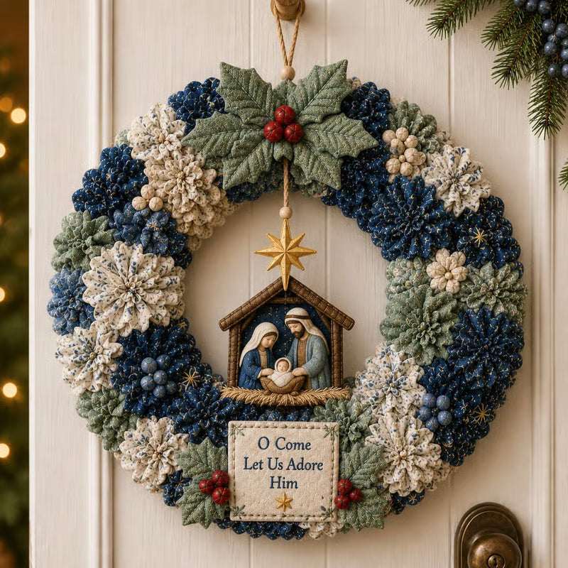 🎄 DIY-sæt til 3D-stofkrans
