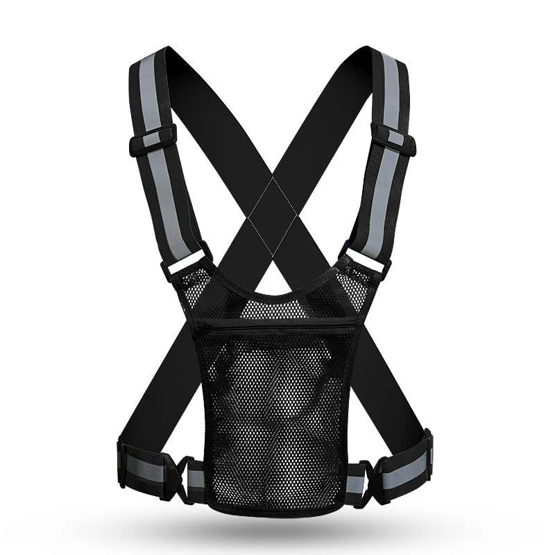 🦺 Refleksvest med høj synlighed – justerbar til løb & arbejde 🏃‍♂️🔧