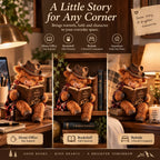 🐮 Highland Cow-julekrybbe med bibel | Boglig julepynt til hylder, skriveborde & meningsfulde gaver 🎄