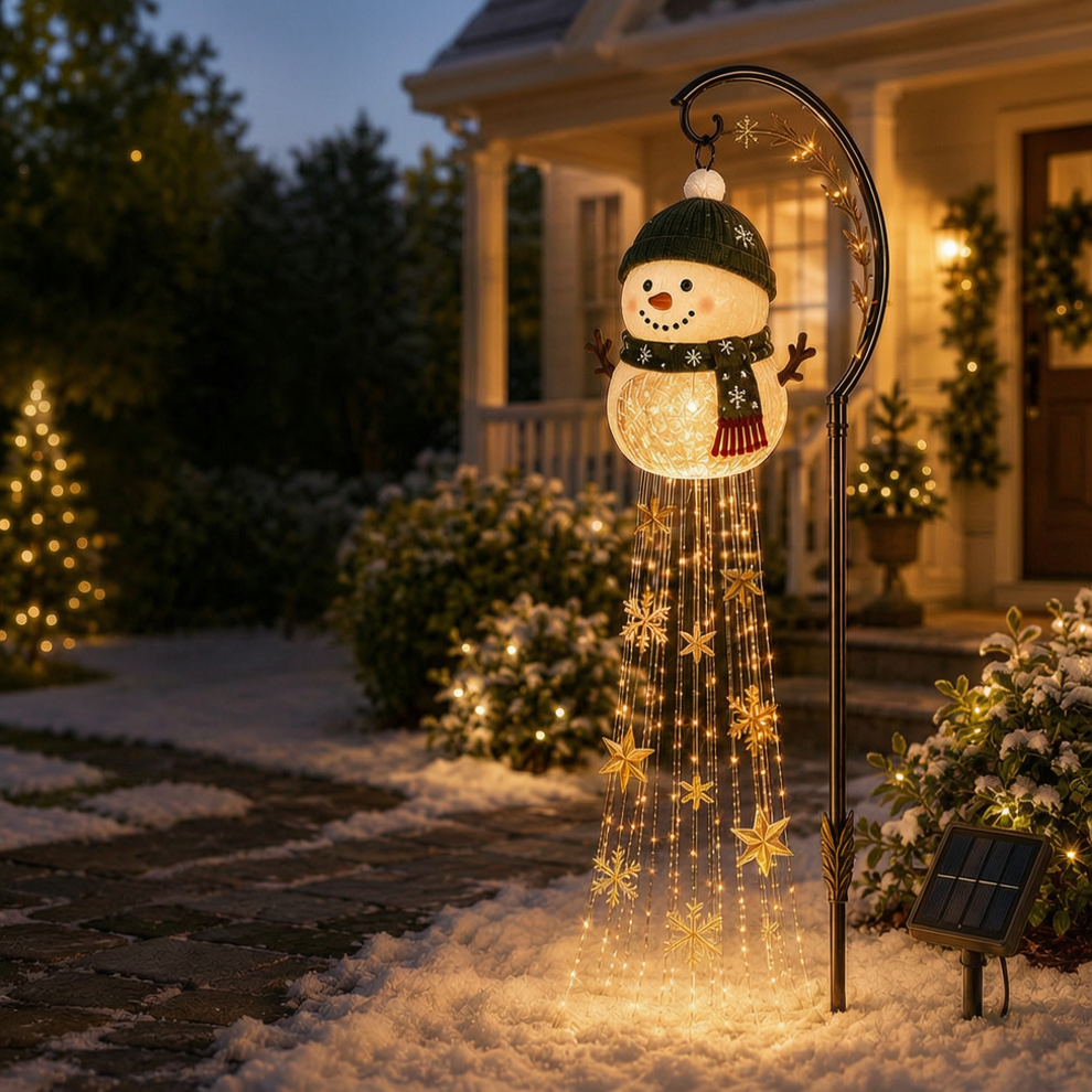 🎄49 % RABAT🎄 Snowman Magic Fountain™ – LED-julebelysning til haven med flydende snefnug❄️