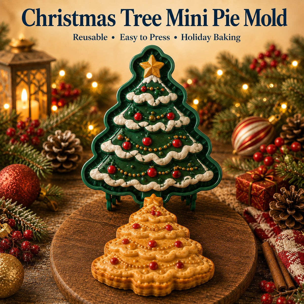 🎄 Juleminitærteforme – 8 designs 🎁