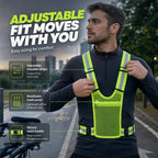 🦺 Refleksvest med høj synlighed – justerbar til løb & arbejde 🏃‍♂️🔧