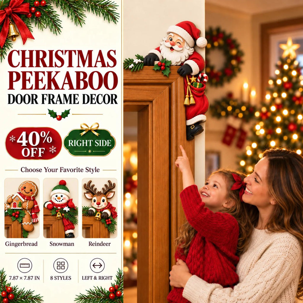 ⏰ SIDSTE DAG 50% RABAT 🎅 Jule-peekaboo-dørkarm-hjørnedekoration
