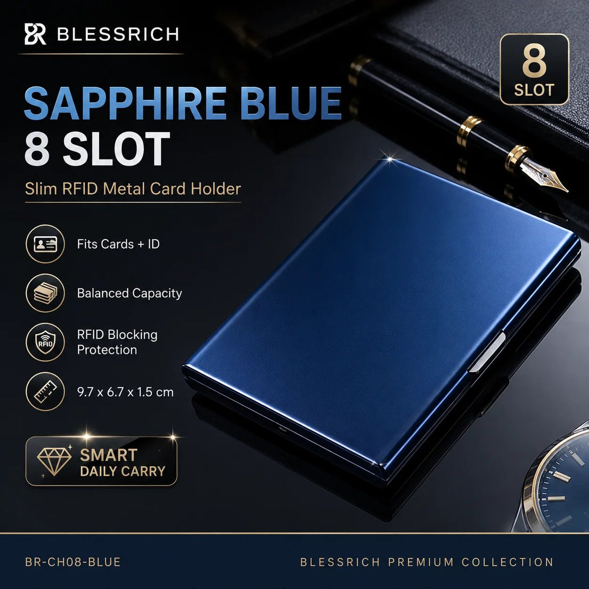 🔒 RFID-blokerende metalkortholder 💳✨