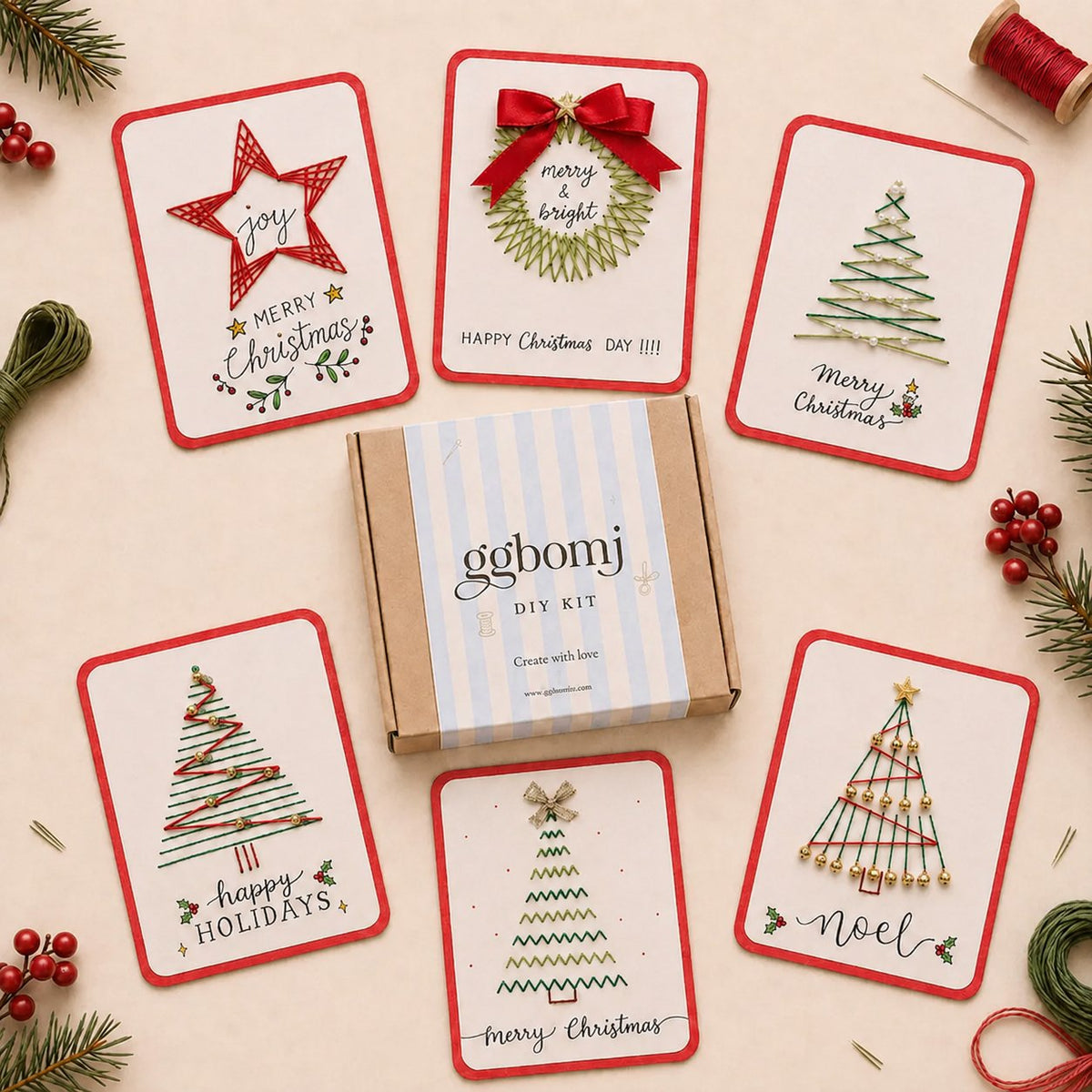 🎄 Merry Christmas DIY-sæt — Sammen laver vi, sammen nyder vi, sammen fejrer vi jul