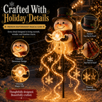 🎄49 % RABAT🎄 Snowman Magic Fountain™ – LED-julebelysning til haven med flydende snefnug❄️
