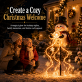 🎄49 % RABAT🎄 Snowman Magic Fountain™ – LED-julebelysning til haven med flydende snefnug❄️